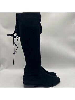 Women’s Stuart Weitzman Lowland over-the-knee Black Suede boots Size 7.5M